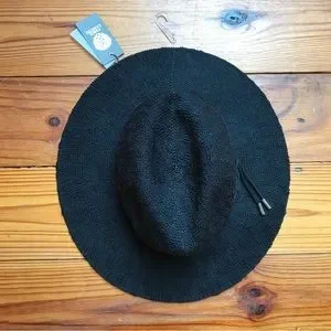 Vince Camuto Black Woven Lightweight Cowboy Hat, NWT, 8” Vince Camuto Western Belted Felt Cowboy Hat | HSN main image 4